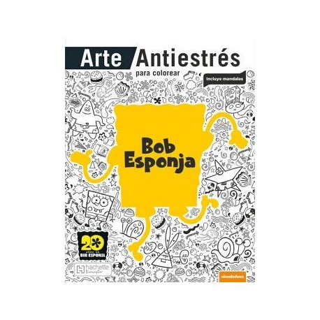 ARTE ANTIESTRÉS PARA COLOREAR. BOB ESPONJA