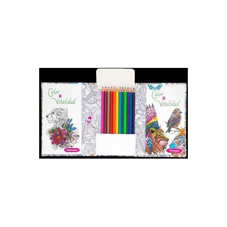 KIT DE ARTE -RELAX ARTE COLOR Y RELAJACIÓN- (C/2 BLOCS Y 12 LAP.)