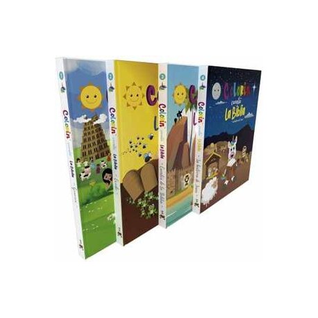 PAQUETE COLORIN CUENTA (C/4 LIBROS) -GÉNESIS/ÉXODO/BIBLIA/JESÚS-