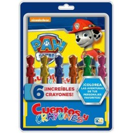 CUENTOS Y CRAYONES -PAW PATROL- (C/6 CRAYONES Y UN CUENTO)