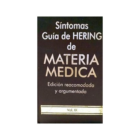 SINTOMAS GUIA DE HERING DE MATERIA MEDICA VOL.IX